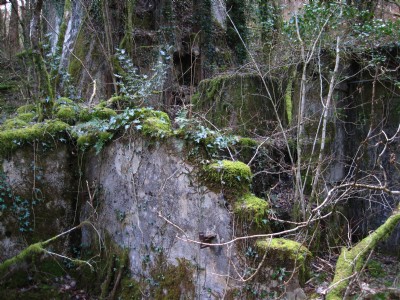 remains of tanks in old mill