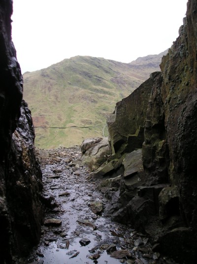 Looking out towards Braich yr Oen.