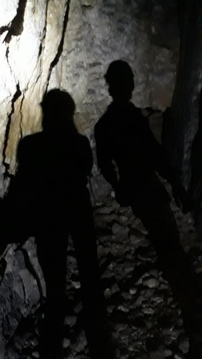 Fliss n Lazyjason in upper stope.