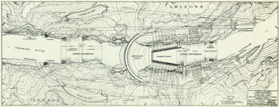 Hoover Dam contour map