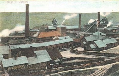 Houghton from the hillside before 1900.