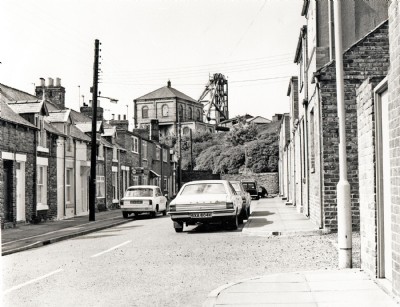 View of The South Shaft from Cross street in Hought town Centre late 1970s