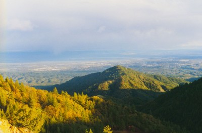 A view of Redding, California from Iron Mountain.