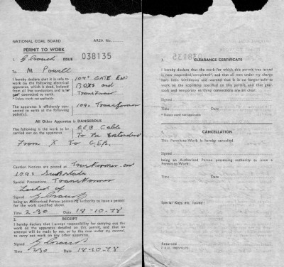 Permit to Work