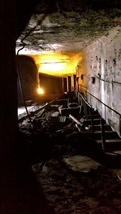 Inside the fan drift leading from No. 2 shaft