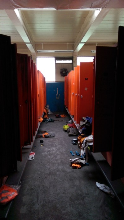 Dirty side lockers in the baths