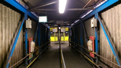 Covered accomodation leading to No. 1 shaft pit bank
