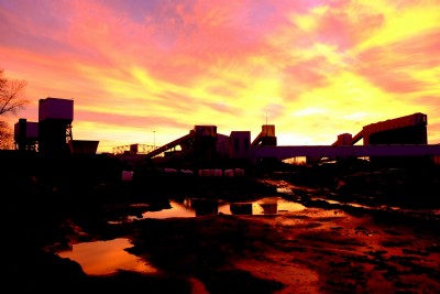 18.12.15 Sunrise on the last day of operation at Kellingley Colliery