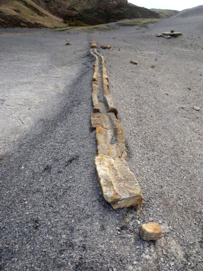 Stone conduit.
