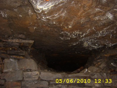 Internal wall with hole in it.