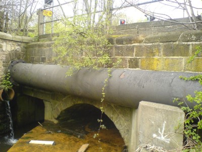 Culvert Bridge at Kilburn Crossroads to RH of Pic, May 08