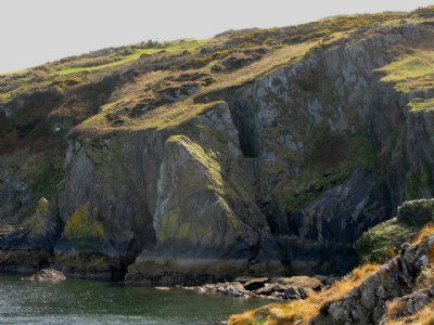 View across to the cliff face