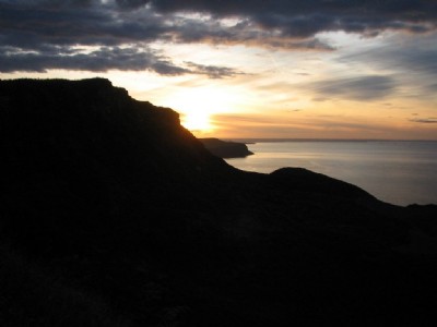 Sunset towards Teesside