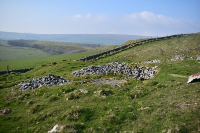 Shaft and mound behind