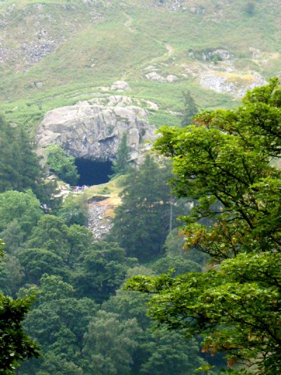 Cave & Old level (blocked) above