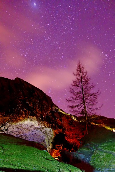 under stars