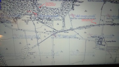 1874 map showing 1,2 and 3rd Pits