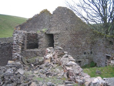 Flue exiting rear of Smelt Mill