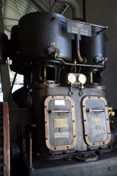 Compressor at Puits Saint Louis, Mine de Messeix, Auvergne made under Licence from Belliss and Morcom, Birmingham