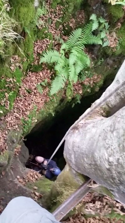 Myself ascending back out