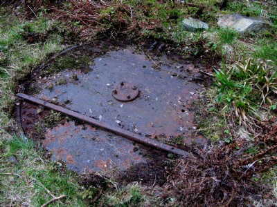 Turntable? behind drumhouse