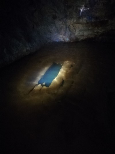 Flooded passageway by shouts with wooden floor