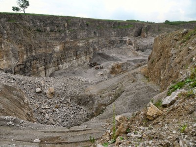 From the top of the pit looking south west