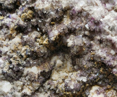 Close-up of flourite crystals
