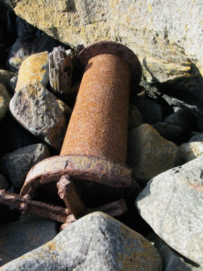 Jetty remains with ironmongery