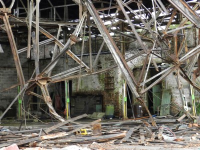 Inside mill during demolition sept 2018