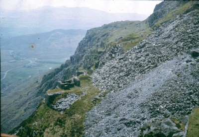 Upper parts of Nyth y Gigfran 1970s from Blaen Lwym
