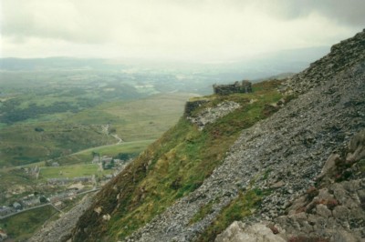 Upper parts of Nyth y Gigfran 1970s from Blaen Lwym