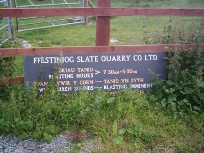Old Slate nameplate of 'The Ffestiniog Slate'as seen on my travels