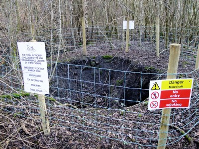 27.02.11 Oakerthorpe East (aka Speedwell) Colliery - Shaft and Pumping Engine Site, Subsiding shaft