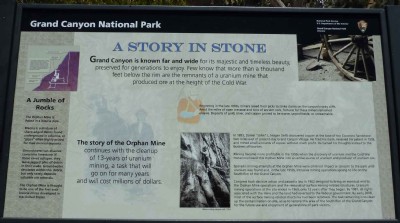 Orphan Mine Park info board