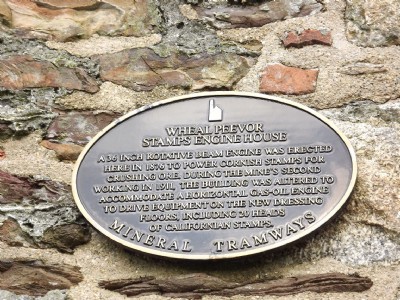 Wheal Peevor Stamps Engine House Plaque