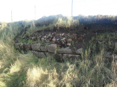 Retaining wall, Burlington pit