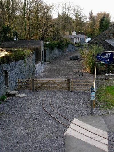 Relaid track leading from the loco shed at Felin Fawr