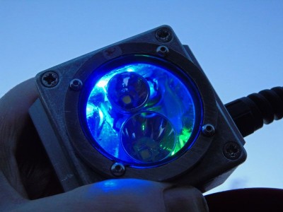 Scorpion TGX Final design. Battery level indicator and "All well" green light