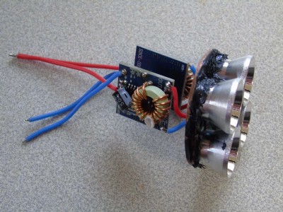 Home made torch. LED and driver module