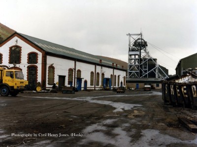 View of workshops and North pit headgear.