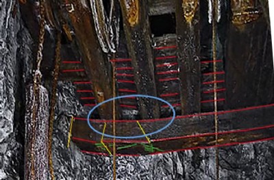 Damaged Beam in Sir Francis Level