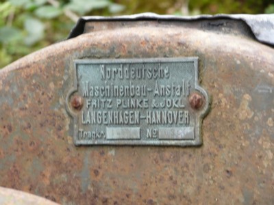 Builders plate on belt drive