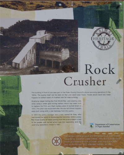 Rock Crusher Information Board