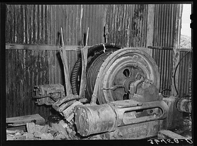 Remains of steam winch