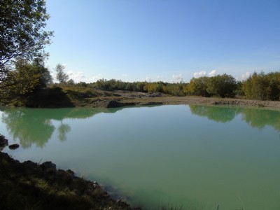 Flooded clay pit.