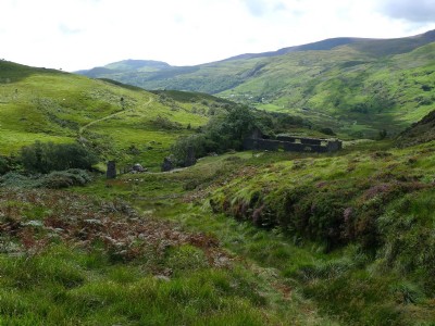 View down incline to mill