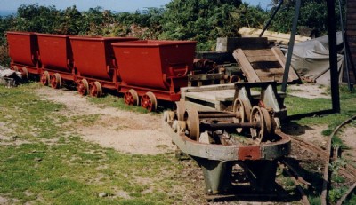 Restored trams at Rosevale