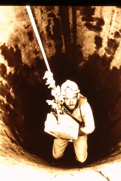 Paul Deakin descending Brewery Shaft