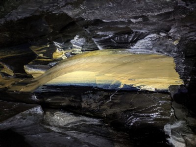 Yellow waterfall